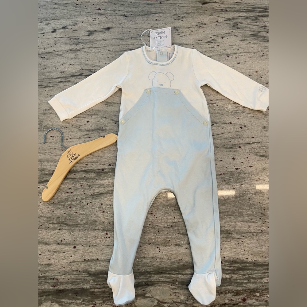Emile et Rose Bernie Peeking Bear Babygrow